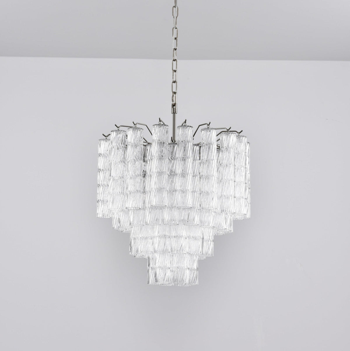 Veliella lampadario vetro Murano a Livelli Onde a Cascata