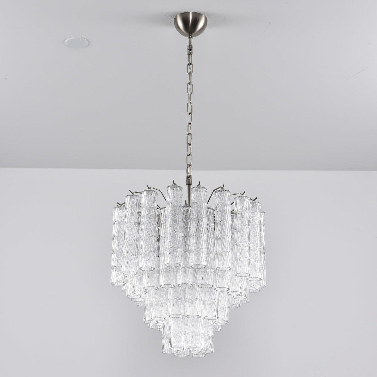 Veliella lampadario vetro Murano a Livelli Onde a Cascata