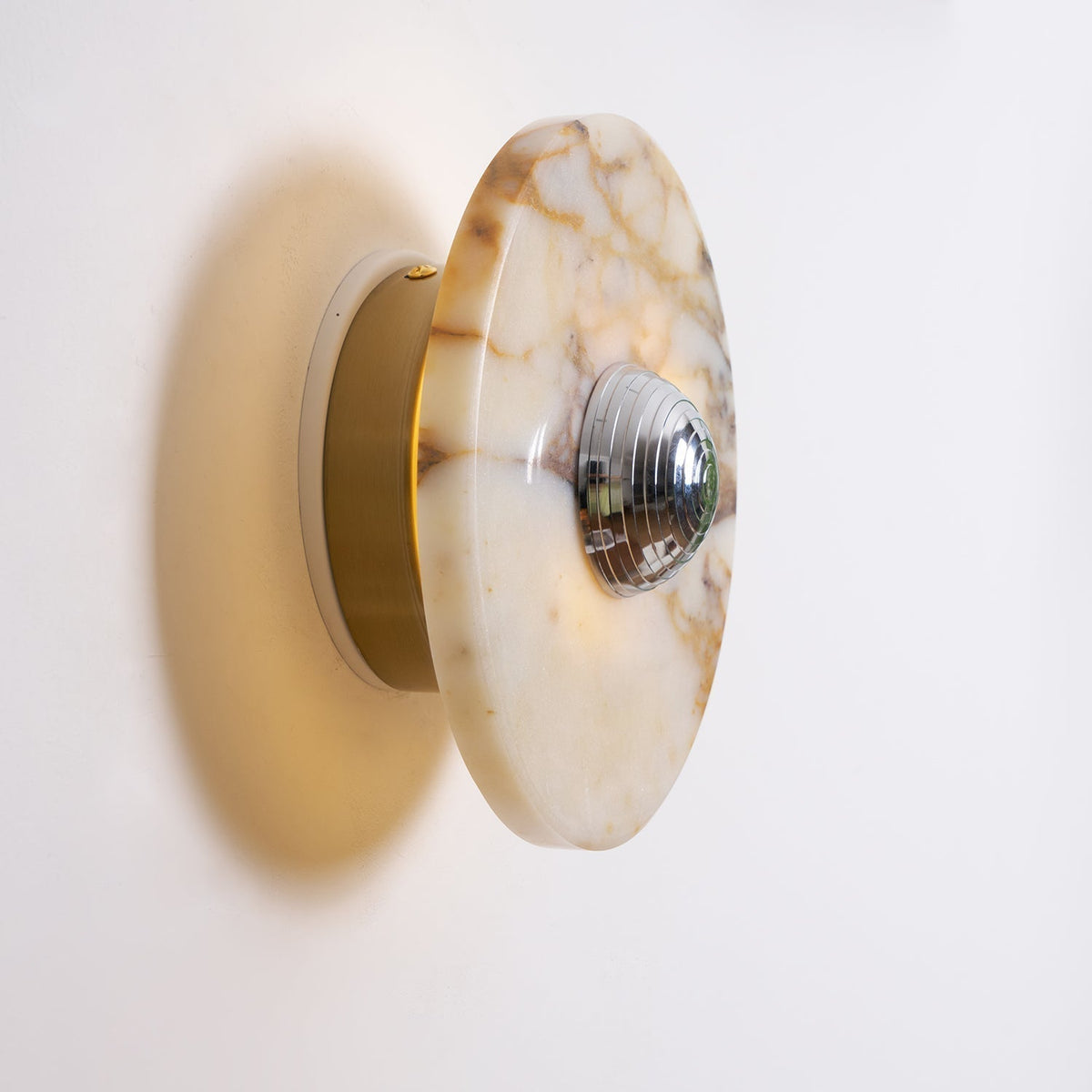 Lampada da parete in marmo disco LED moderna con luce a più colori