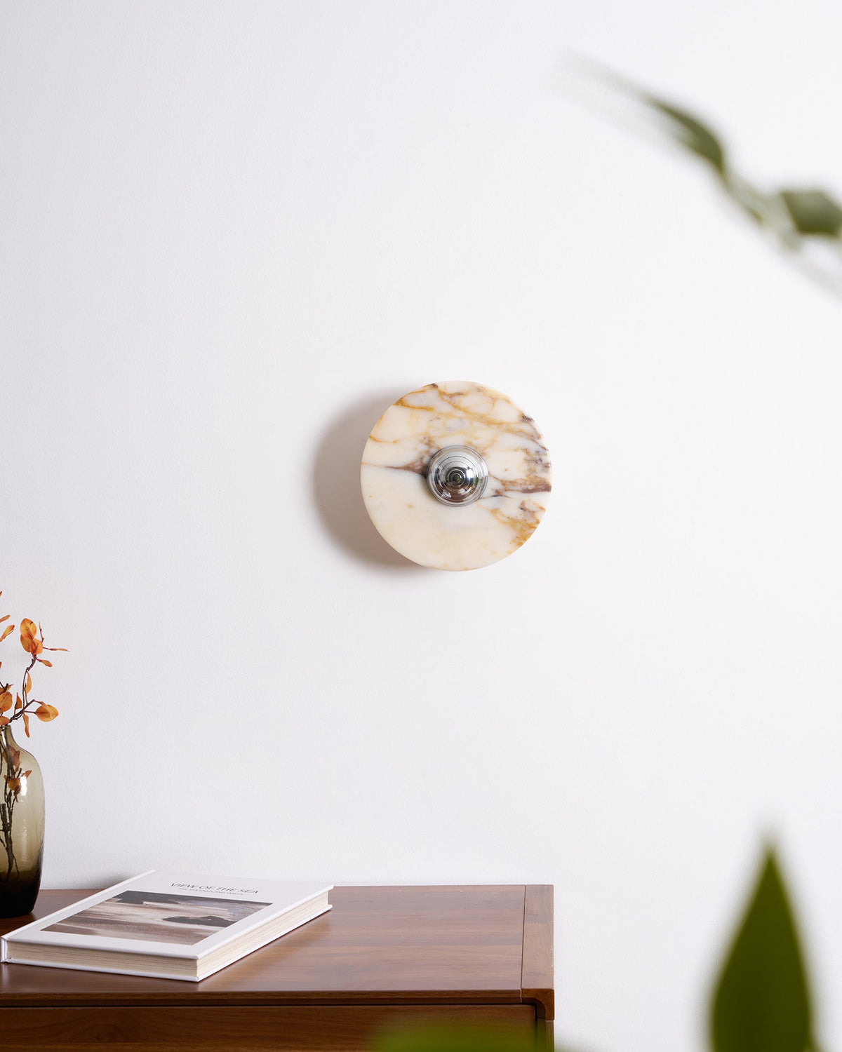 Lampada da parete in marmo disco LED moderna con luce a più colori