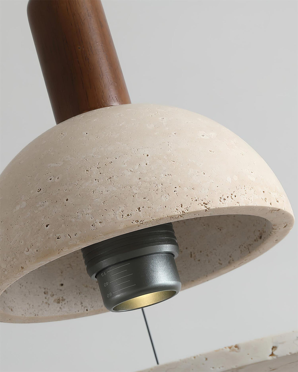 Valenise travertino Dome & Ring lampada a sospensione