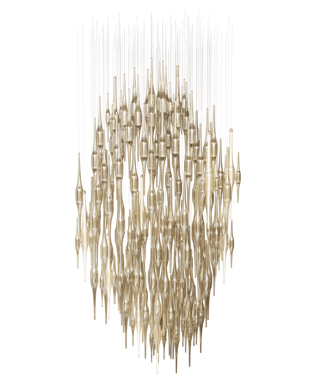 HydroDrop Amber Grand Cascade lampadario in vetro