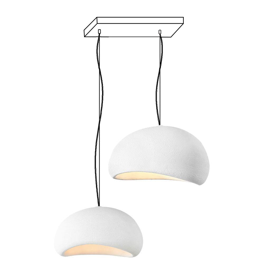 Lampadario Wabi-Sabi grappolo di Ciottoli Forma organica minimalista Artistico