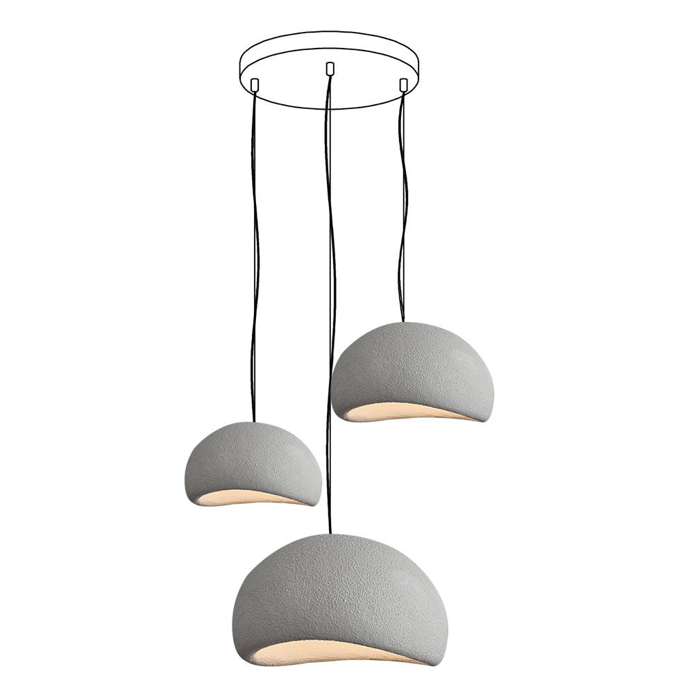 Lampadario Wabi-Sabi grappolo di Ciottoli Forma organica minimalista Artistico