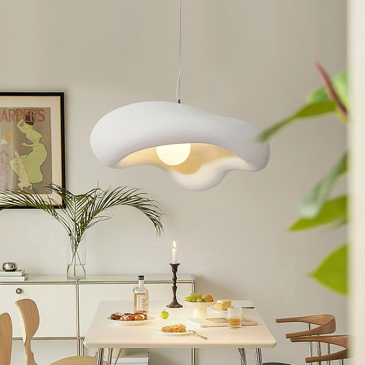 Lampada a sospensione in resina con forma organica per interni moderni Natural