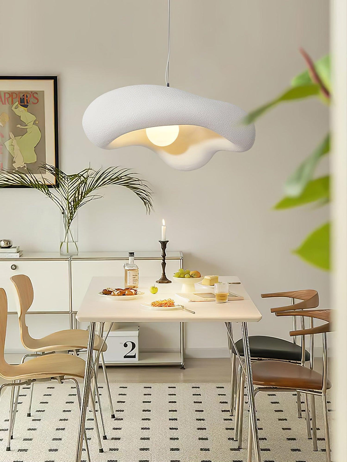 Lampada a sospensione in resina con forma organica per interni moderni Natural