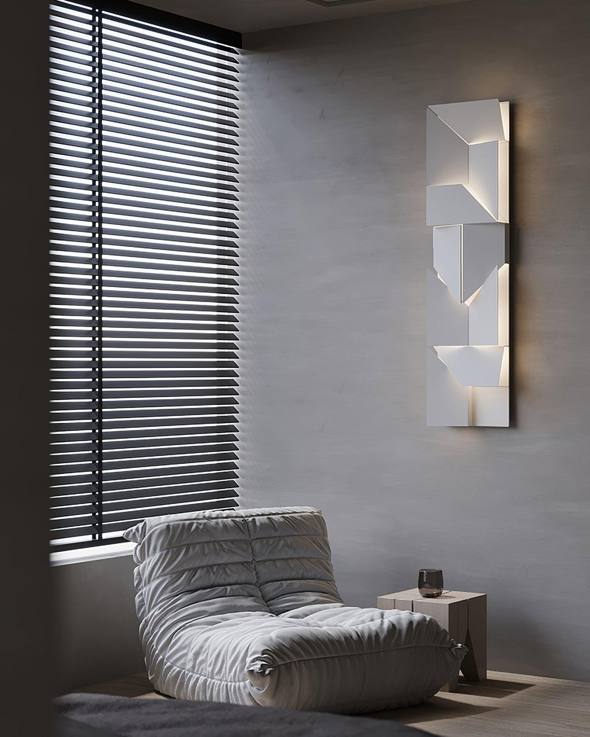 Applique Appliche 3D Pannelli geometrici a strati con luce artistica e regolazione tramite telecomando moderna