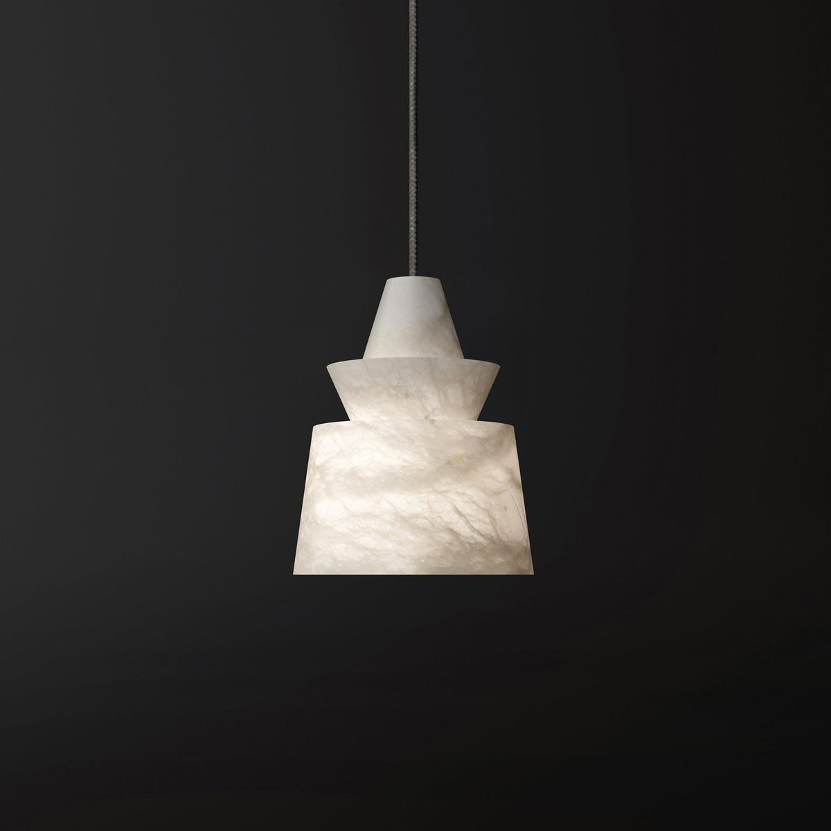 Curineth lampada a sospensione minimalista in alabastro