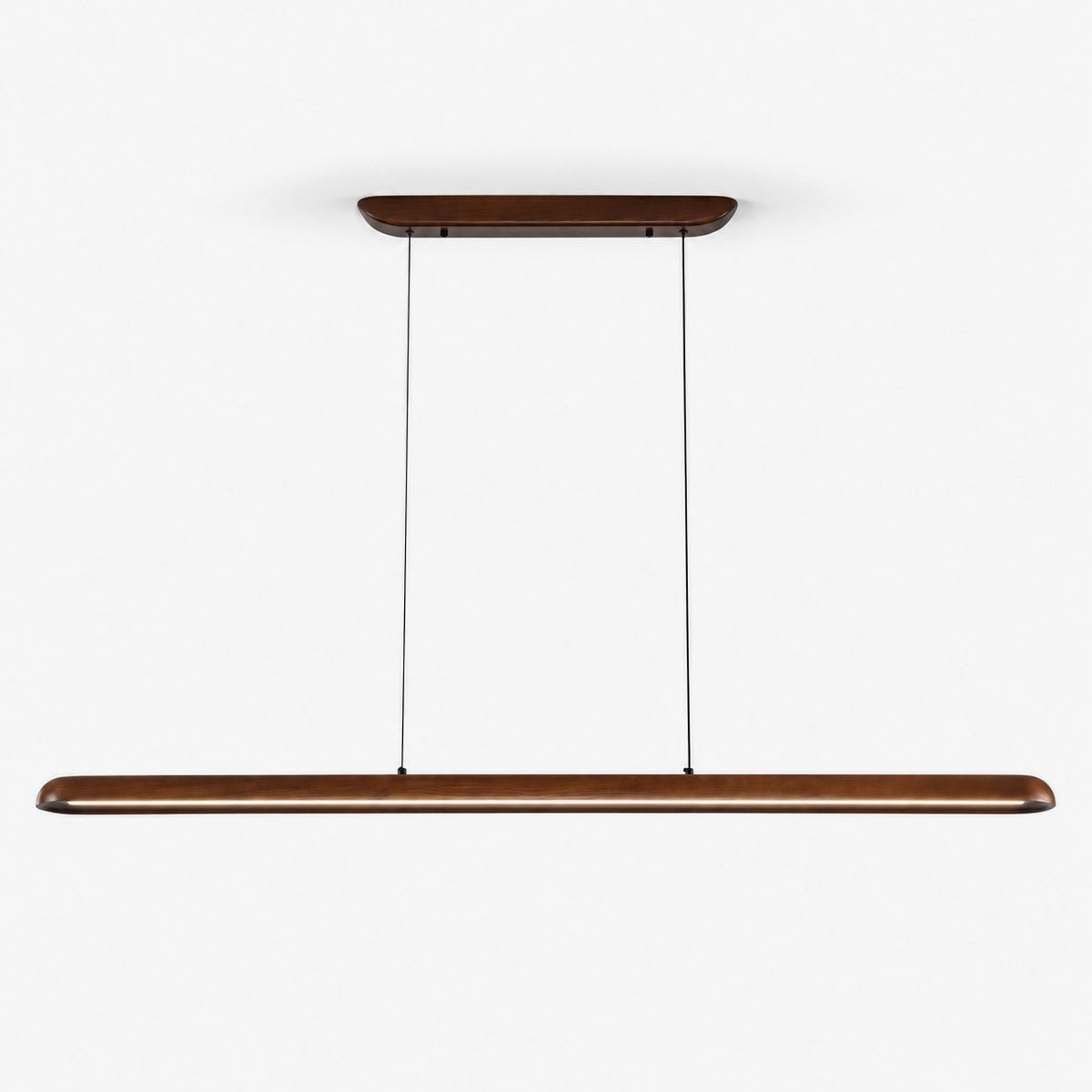 Wide lampada a sospensione lineare in legno