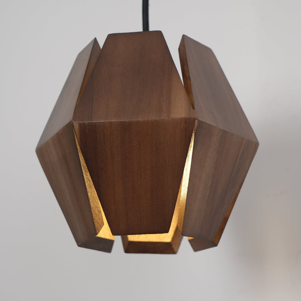 Lampada da parete Geometrica in legno con Paralume, luce Calda, Design minimalista Nordico
