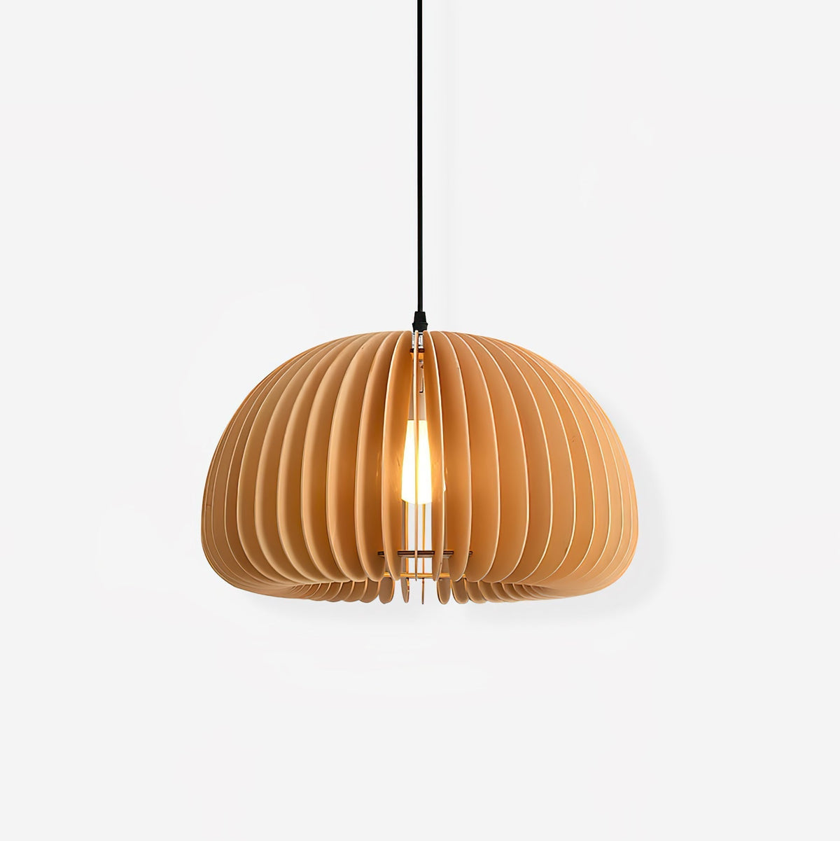 Doren lampada a sospensione legno Cupola a Forma di Zucca Nordica