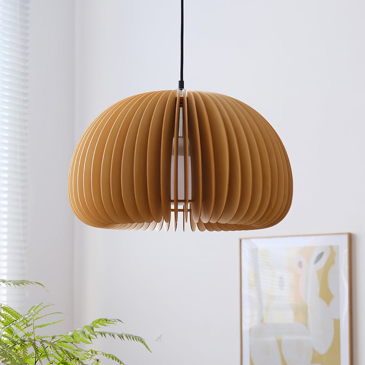 Doren lampada a sospensione legno Cupola a Forma di Zucca Nordica