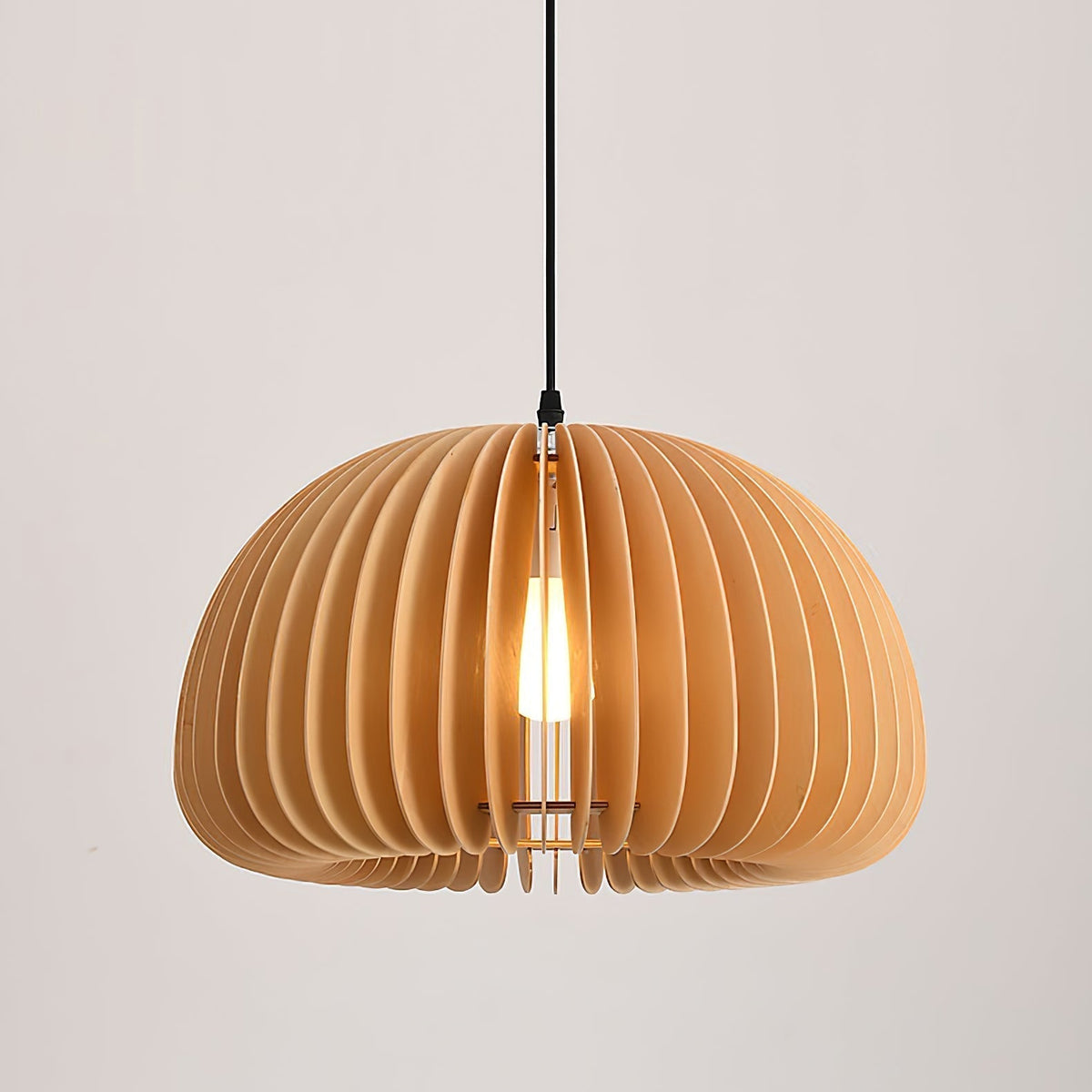 Doren lampada a sospensione legno Cupola a Forma di Zucca Nordica