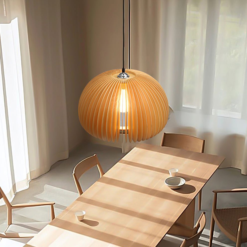 Doren lampada a sospensione legno Cupola a Forma di Zucca Nordica