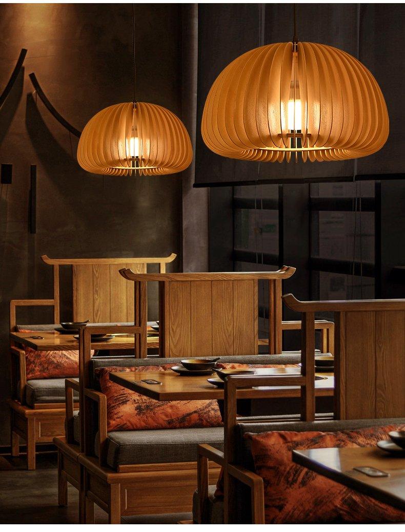 Doren lampada a sospensione legno Cupola a Forma di Zucca Nordica