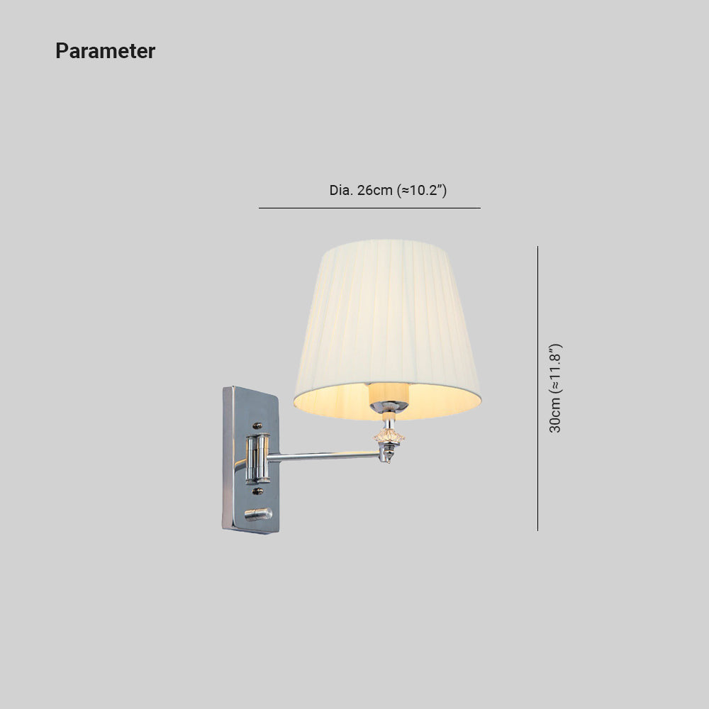 Ritta Moderno LED Applique Metallo Tessuto Soggiorno Camera da Letto