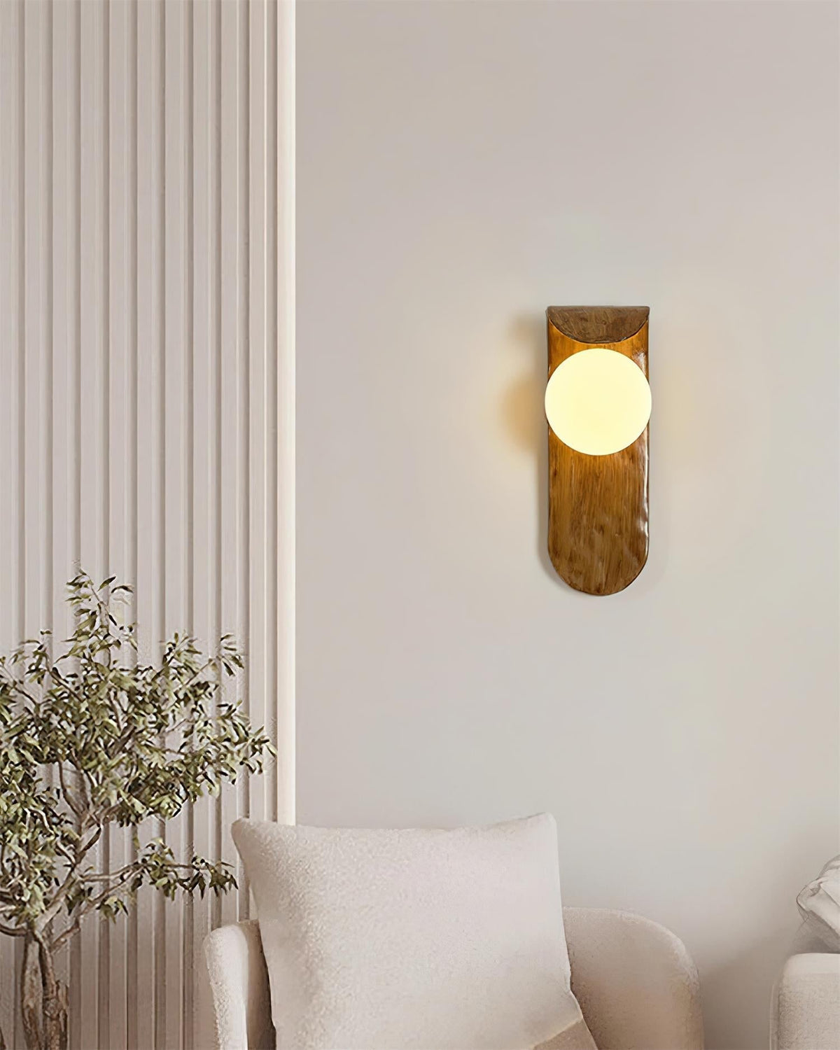Gavino lampada da parete in legno