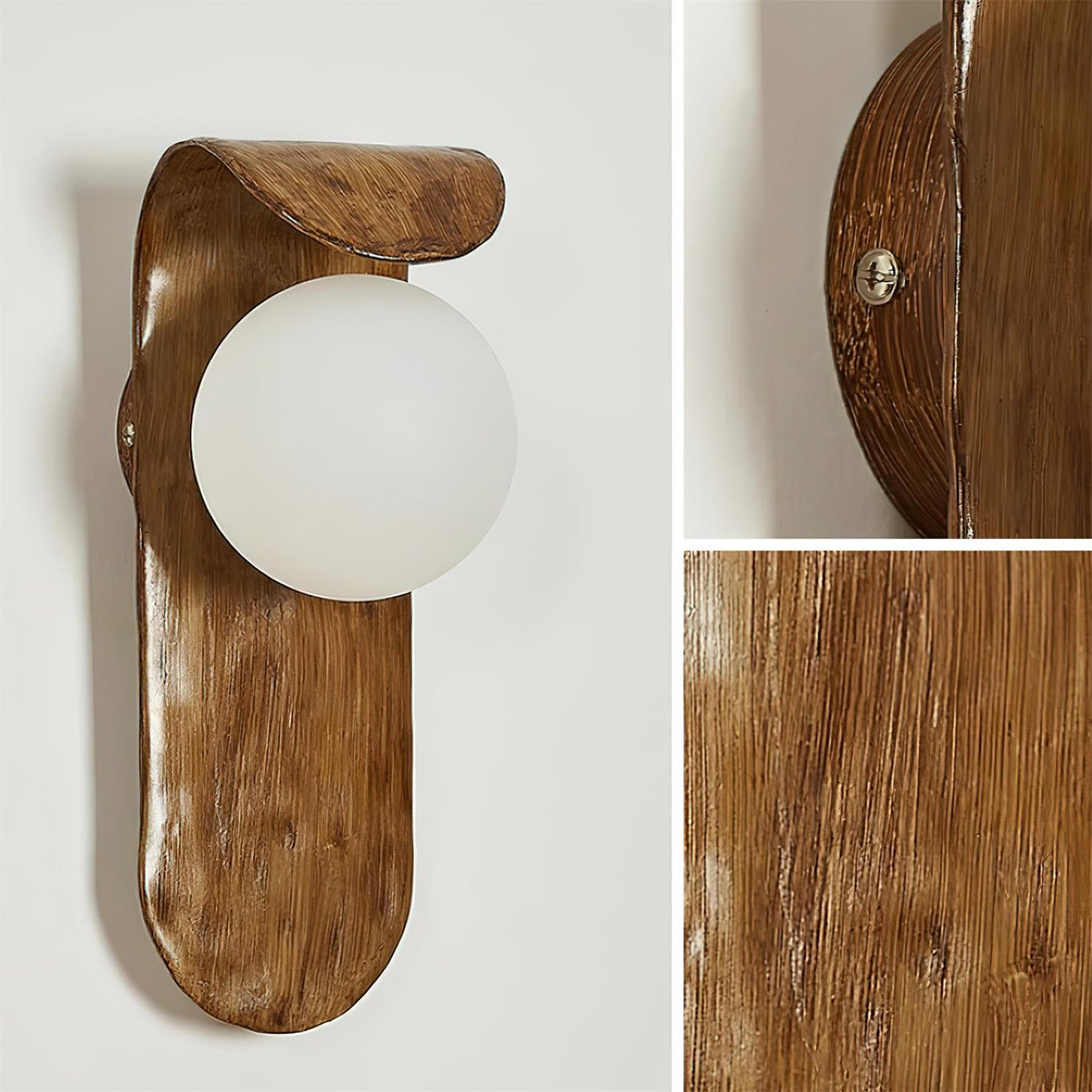 Gavino lampada da parete in legno