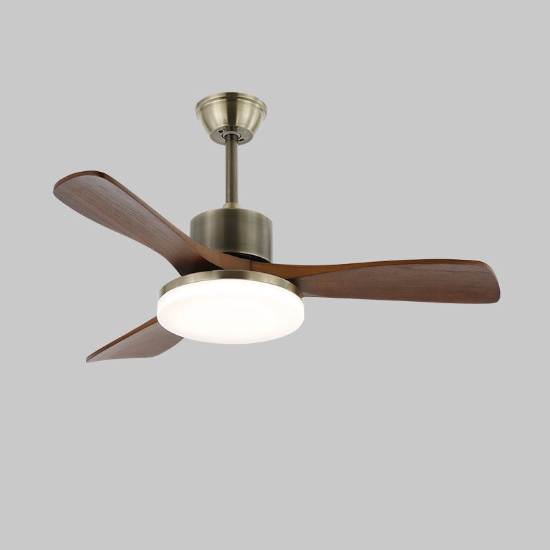 Ventio Ventilatore da soffitto con luce minimalista in legno e argento