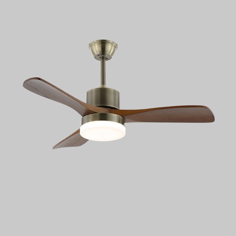 Ventio Ventilatore da soffitto con luce minimalista in legno e argento