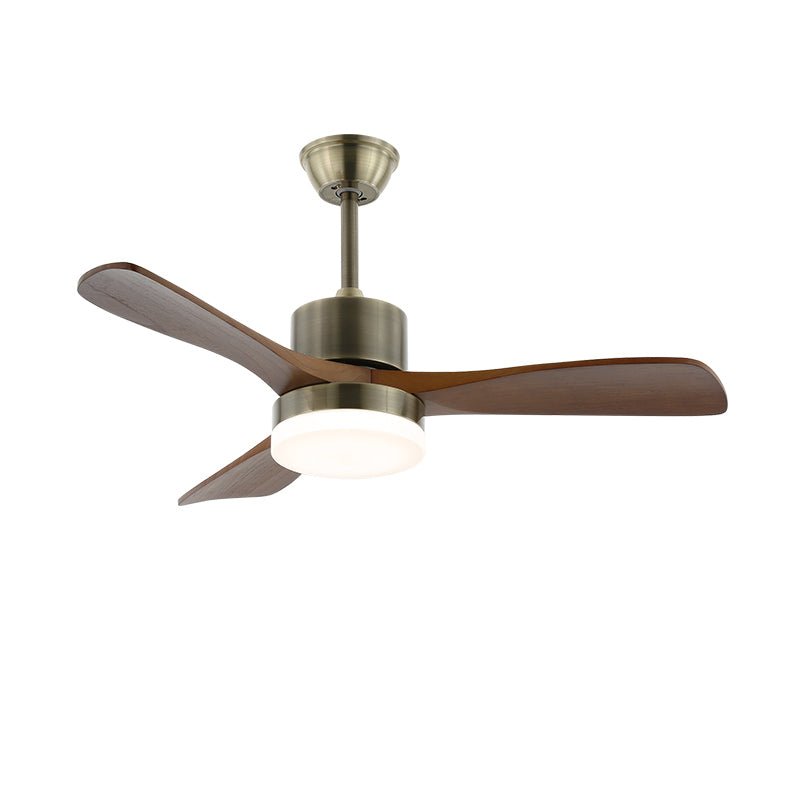 Ventio Ventilatore da soffitto con luce minimalista in legno e argento