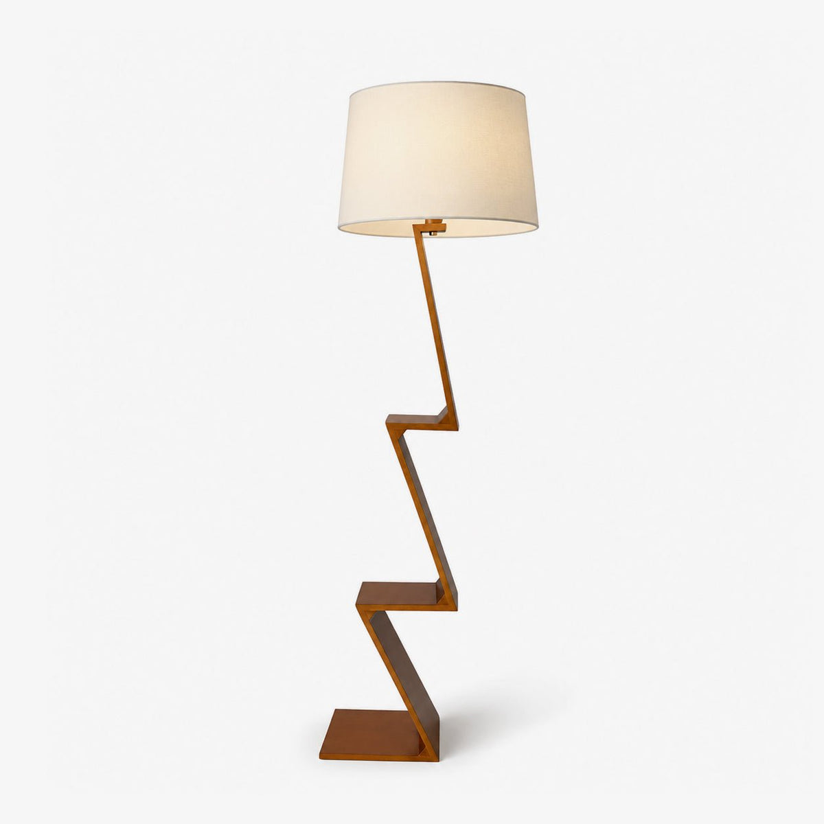 Zigzag lampada da terra in legno Massello