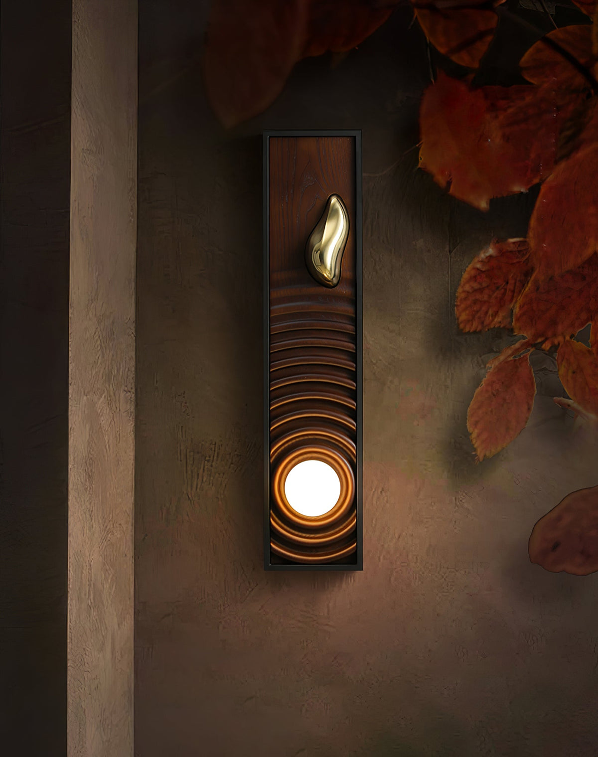 Caleb lampada da parete in legno vintage