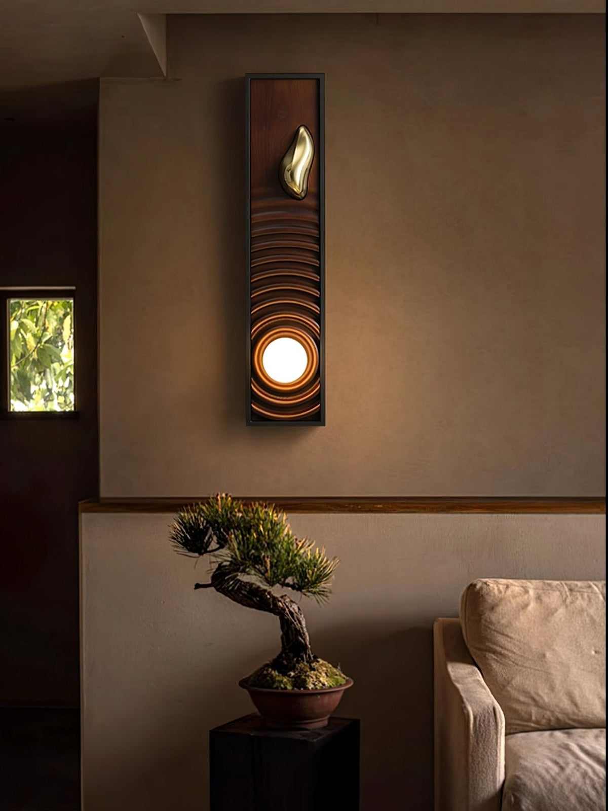 Caleb lampada da parete in legno vintage