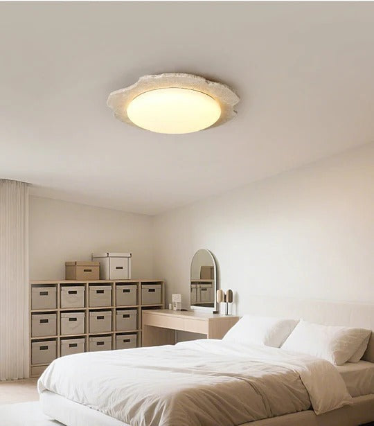 Nimbe Halo travertino Giallo lampada da soffitto
