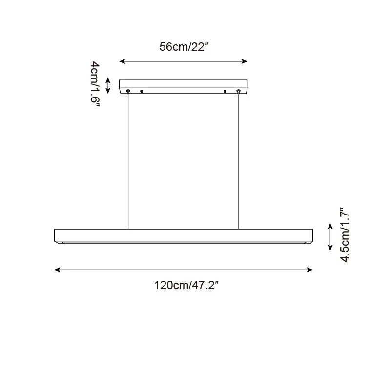 Imiror Lampada a Sospensione Lineare Minimalista Travertino - Relic Pieces