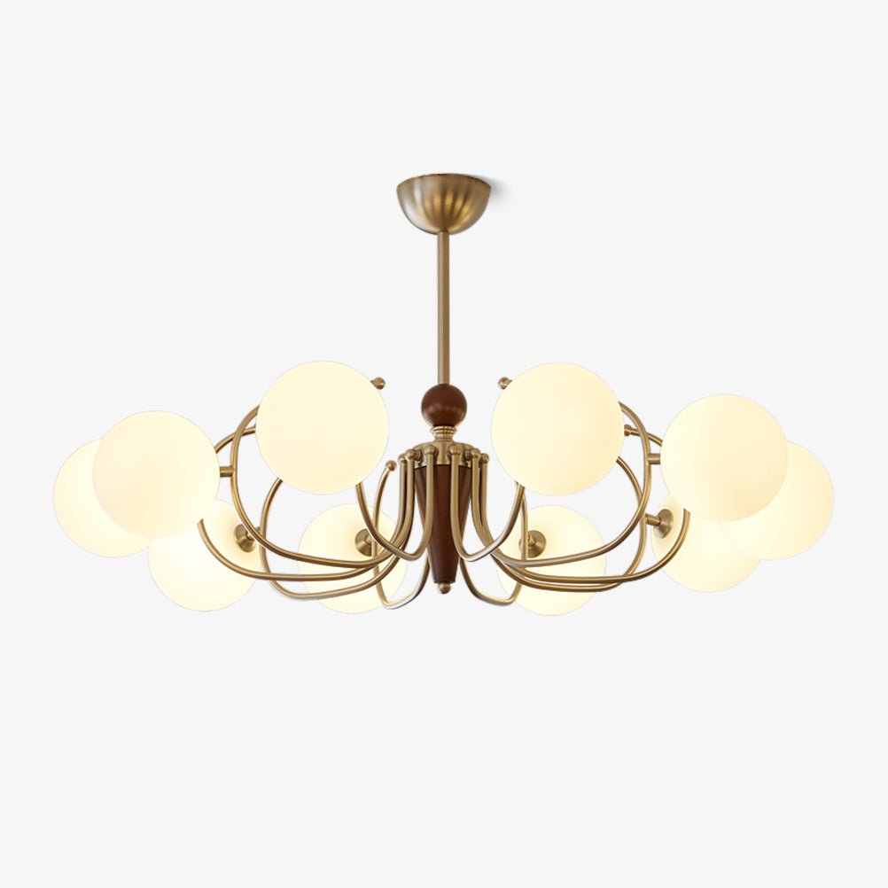 Orvynia Elegance Classic Grove lampadario in legno e vetro