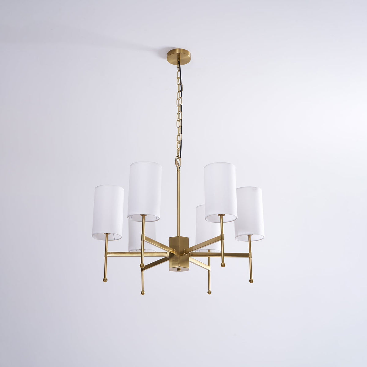 Ulcarisra lampadario in ottone e tessuto vintage Tradizionale