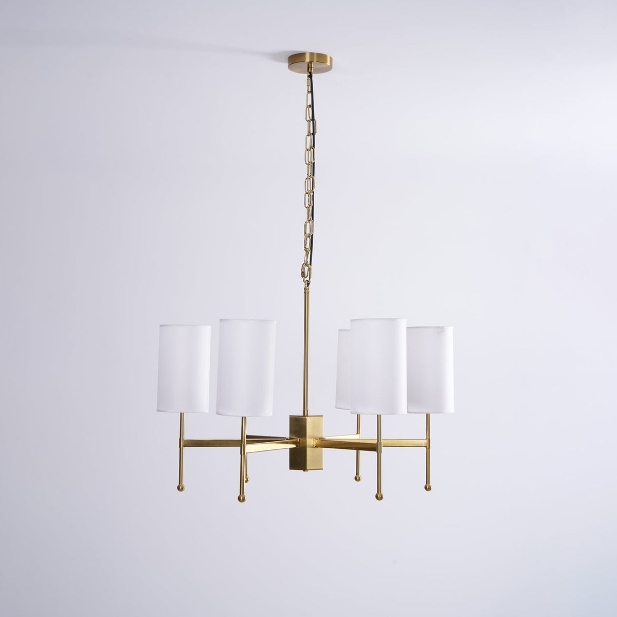 Ulcarisra lampadario in ottone e tessuto vintage Tradizionale
