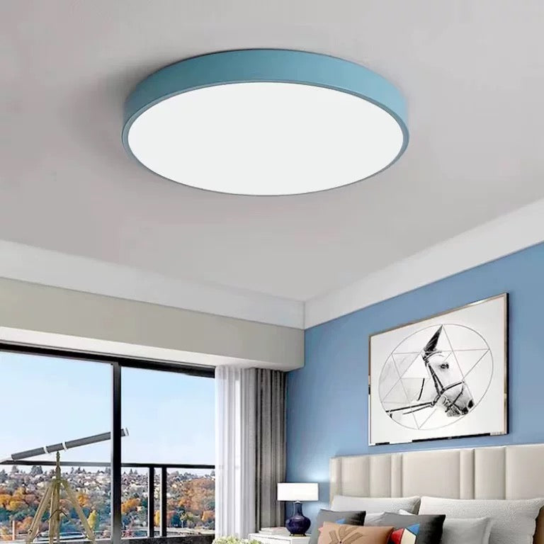 Valentina Moderno LED Plafoniere Rotondo Circolare Semplice Giallo/Blu/Verde/Rosa/Grigio Soggiorno/Camera da Letto - Relic Pieces