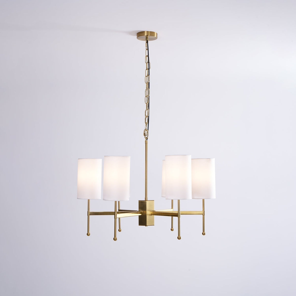 Ulcarisra lampadario in ottone e tessuto vintage Tradizionale