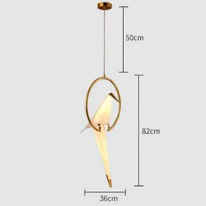 Avi Modern Lampada a Sospensione Vetro Bianco/Chiaro Ucello Nordica Post Moderna