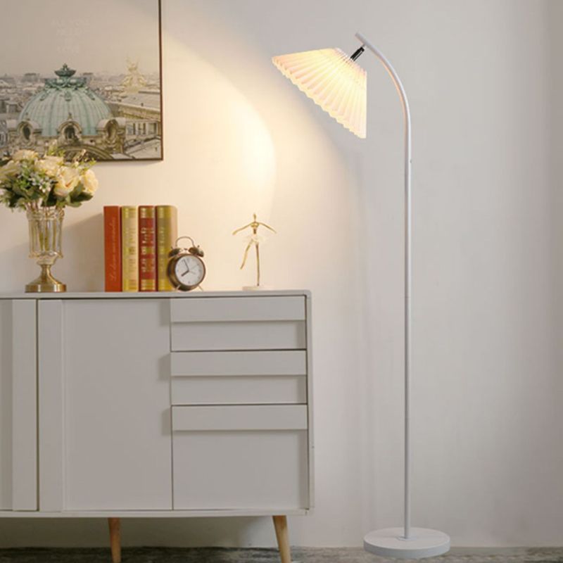 Muto Moderne Plissettato Design LED Lampade da Terra Metallo/Tessuto Soggiorno