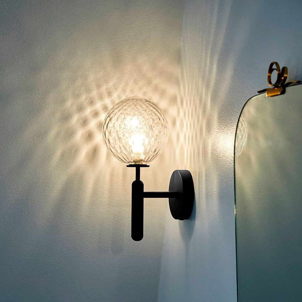 Valentina Moderno Metallo Vetro Globo Applique Bagno