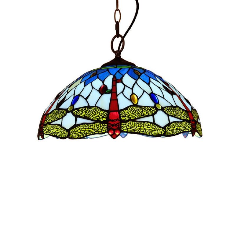 Tiffany Vintage Metallo Vetro Lampade a Sospensione Soggiorno Camera da letto