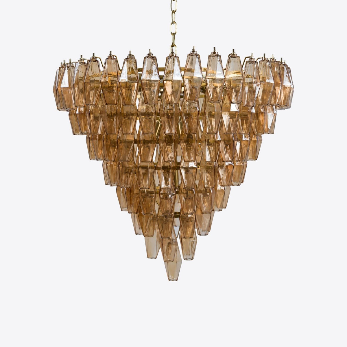 Eirenora lampadario vetro Rosa Multifaccettato a Strati vintage