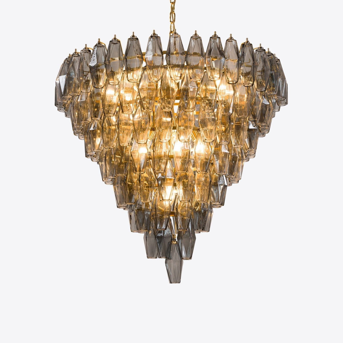 Eirenora lampadario vetro Rosa Multifaccettato a Strati vintage