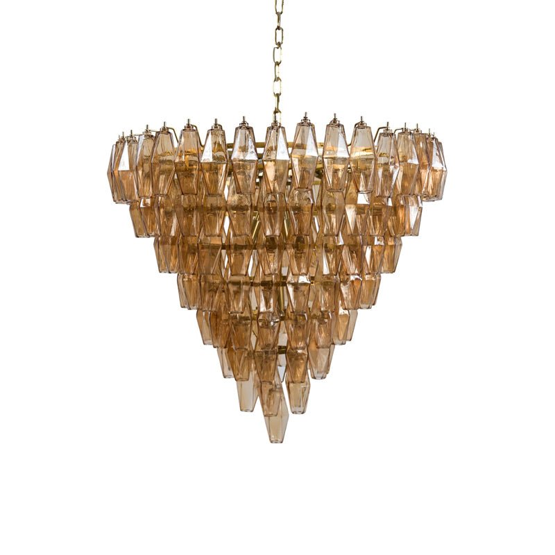 Eirenora lampadario vetro Rosa Multifaccettato a Strati vintage