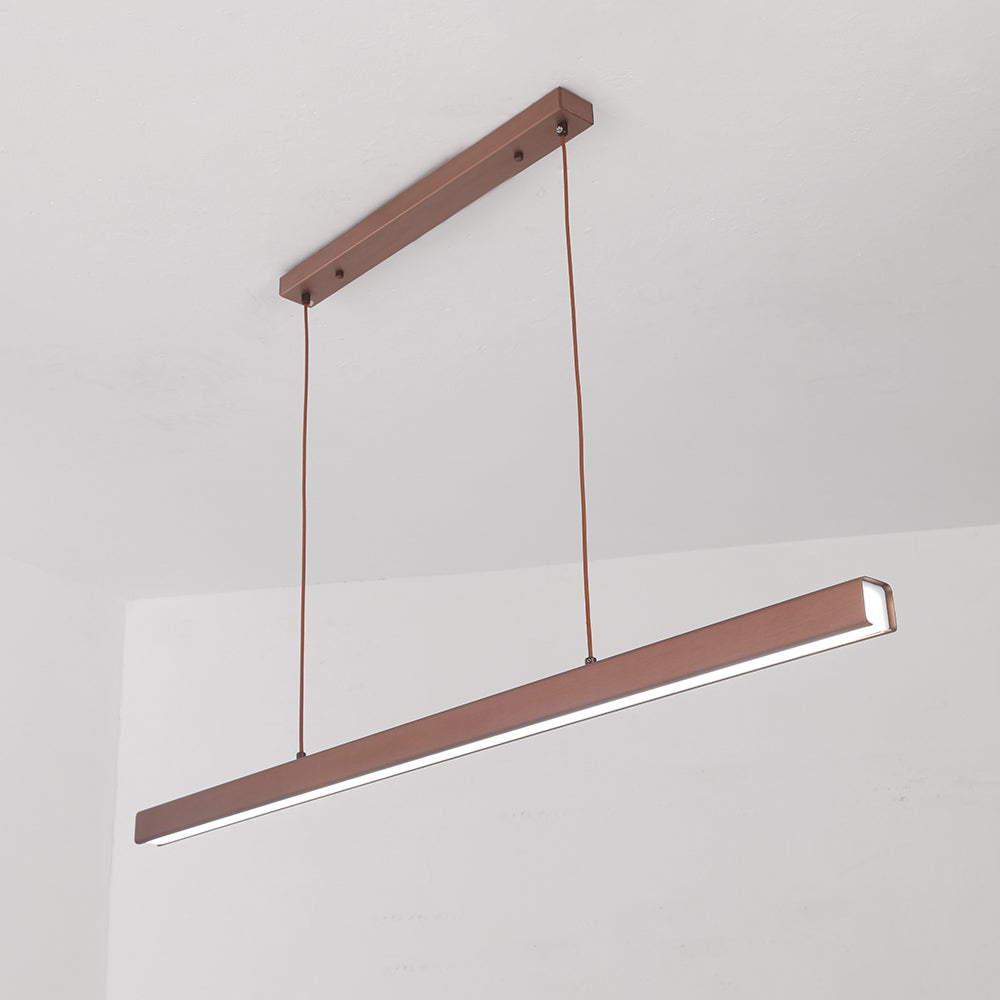 Arisha Moderna LED Lampada a Sospensione Metallo Nero/Marrone Lineare - Relic Pieces