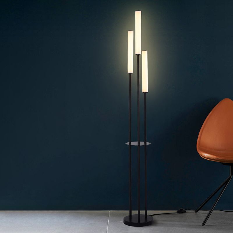 Tiffany Minimalismo LED Lineare Lampade da Terra Nero Metallo Acrilico Soggiorno/Camera da Letto/Sala Studio