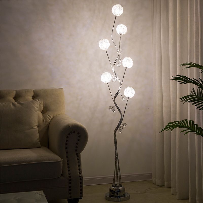 Arisha Moderni LED Lampade da Terra Metallo Bianco Fiore Speciale Soggiorno/Camera da Letto/Sala Studio