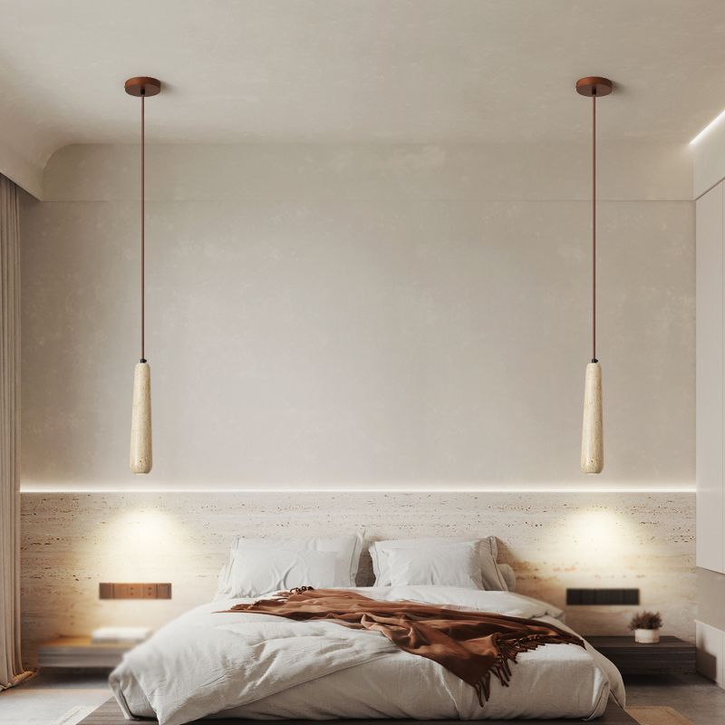Muto Minimalista Cilindrico Legno Lampade a Sospensione Nativo
