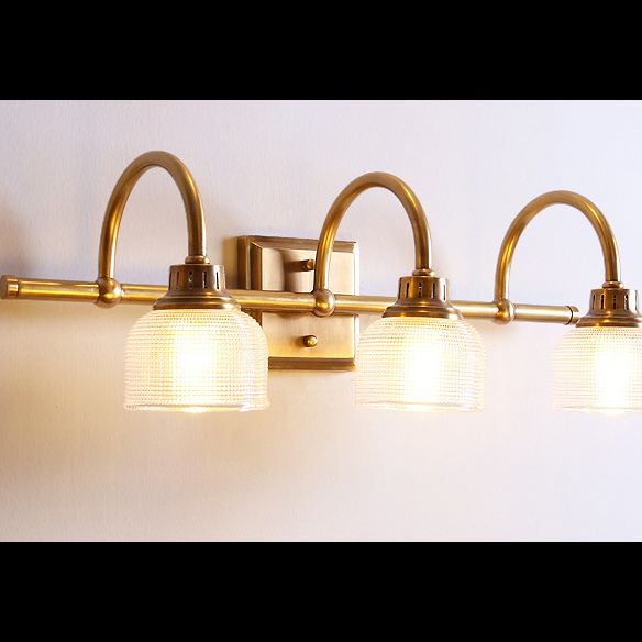 Silva Vintage Piccolo LED Applique Metallo Vetro Soggiorno/Camera da Letto/Bagno