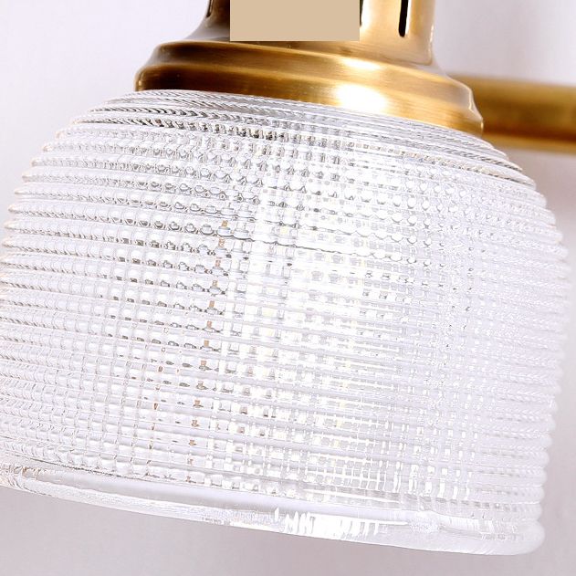 Silva Vintage Piccolo LED Applique Metallo Vetro Soggiorno/Camera da Letto/Bagno