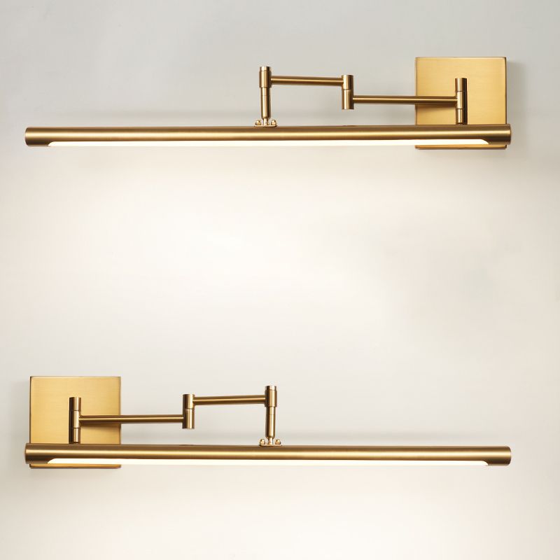 Arisha Moderno Classico LED Applique Metallo Oro Specchio Bagno