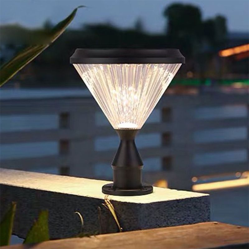 Ray Diamonde Solare Metallo/Acrilico Lampade da Esterno Nero
